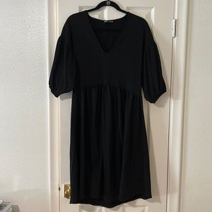 Zara black midi dress size small